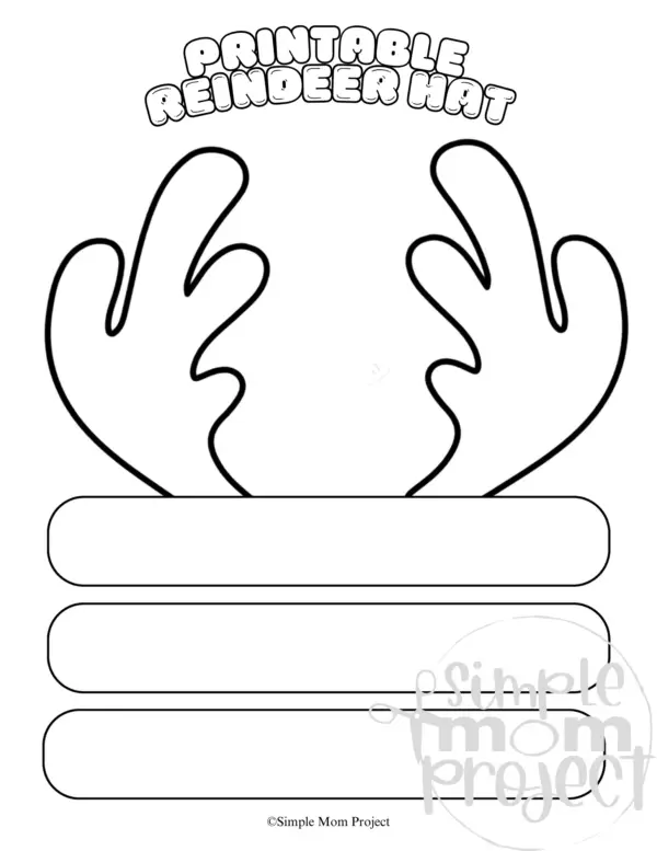 Reindeer Antler Printable Template Hat Craft for Kids - Image 8