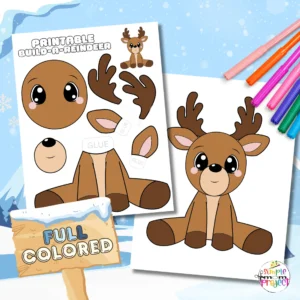 Dive headfirst into the winter wonderland with a delightful build-a-reindeer printable craft! It's a kiddo's dream and a jolly addition to your holiday decor. Just print those templates, gather your crafty goodies, and bling them out with googly eyes, pom-poms, and a sprinkle of glitter magic! Show off your masterpieces or gift them to spread the festive vibes. Turn up the cozy factor by whipping up a hot chocolate station loaded with marshmallows and fancy syrups. Spin some winter yarns or dream up wild reindeer escapades with your crew—it's all about those laugh-till-you-cry moments! So grab those supplies and let the crafty cheer begin!