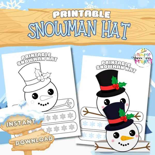 This printable snowman hat template is a fun winter craft featuring a classic top hat and carrot nose. It's ideal for enhancing fine motor skills, creating memories, or planning winter activities. Simply print the template and use crafting supplies like markers and glitter to personalize each hat. Suitable for all ages, this activity fosters creativity and adds joy to chilly months, whether worn or used as decoration. Download your snowman hat template today!