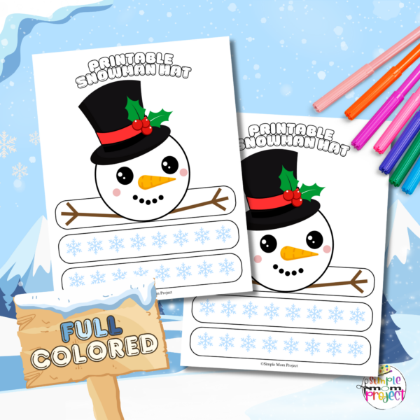 This printable snowman hat template is a fun winter craft featuring a classic top hat and carrot nose. It's ideal for enhancing fine motor skills, creating memories, or planning winter activities. Simply print the template and use crafting supplies like markers and glitter to personalize each hat. Suitable for all ages, this activity fosters creativity and adds joy to chilly months, whether worn or used as decoration. Download your snowman hat template today!