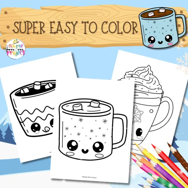 These adorable hot chocolate mug printables are a coloring party waiting to happen while the snowflakes dance outside! Ideal for kiddos of all ages, just hit print on some white or colorful construction paper and let the cocoa creativity explode! Everyone will have a chilly blast bringing these delightful mugs to life. Add a sprinkle of glitter or a few funky stickers for that extra dash of flair, and go wild with colors—make each mug as one-of-a-kind as a snowflake! Want to jazz it up? Stick on some cotton balls for a marshmallow or whipped cream vibe! Once you've dazzled them up, slap them on the fridge, showcase them on a winter wonderland bulletin board, or gift them to spread that warm and fuzzy cheer!