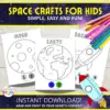 These out-of-this-world space color-by-number printables are a blast for little ones to sharpen those fine motor skills while getting cozy with letter recognition! Planet-themed worksheets are the perfect morning brain tickler or a stellar addition to your solar system lesson plan. Blast off into fun!