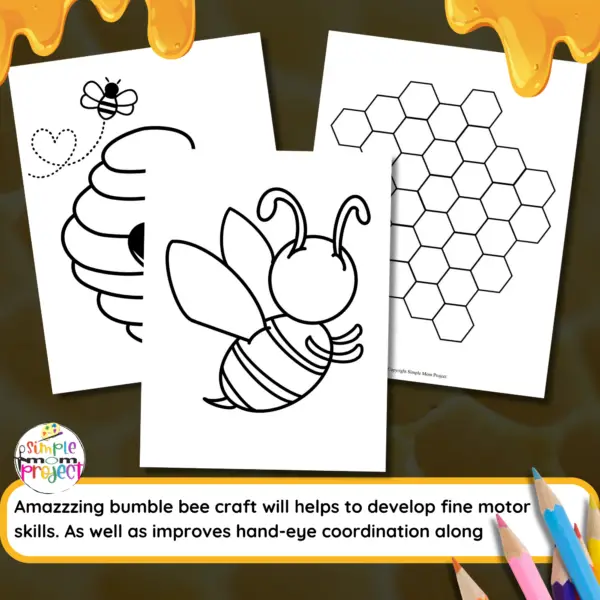 This charming bumblebee craft bundle is perfect for creative kids and nature lovers. It includes bumblebee templates and coloring pages for bumblebee-themed projects for greeting cards and home decor. With bee hive coloring pages, cut-and-paste templates, and stencils, it fosters joy and creativity for crafters of all levels.