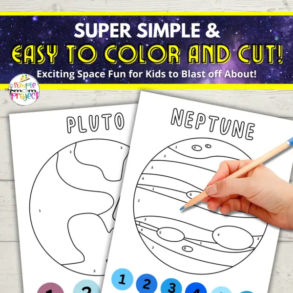 These out-of-this-world space color-by-number printables are a blast for little ones to sharpen those fine motor skills while getting cozy with letter recognition! Planet-themed worksheets are the perfect morning brain tickler or a stellar addition to your solar system lesson plan. Blast off into fun!