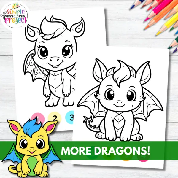 Dragon color by number printables enhance children's imagination and provide a fun, educational task. They help develop fine motor skills and color recognition as kids match numbers to colors, resulting in colorful dragon art. These activities also encourage storytelling and discussions about dragons, fostering imaginative growth. Suitable for home, classrooms, or playdates, they inspire joy and creativity in young artists.