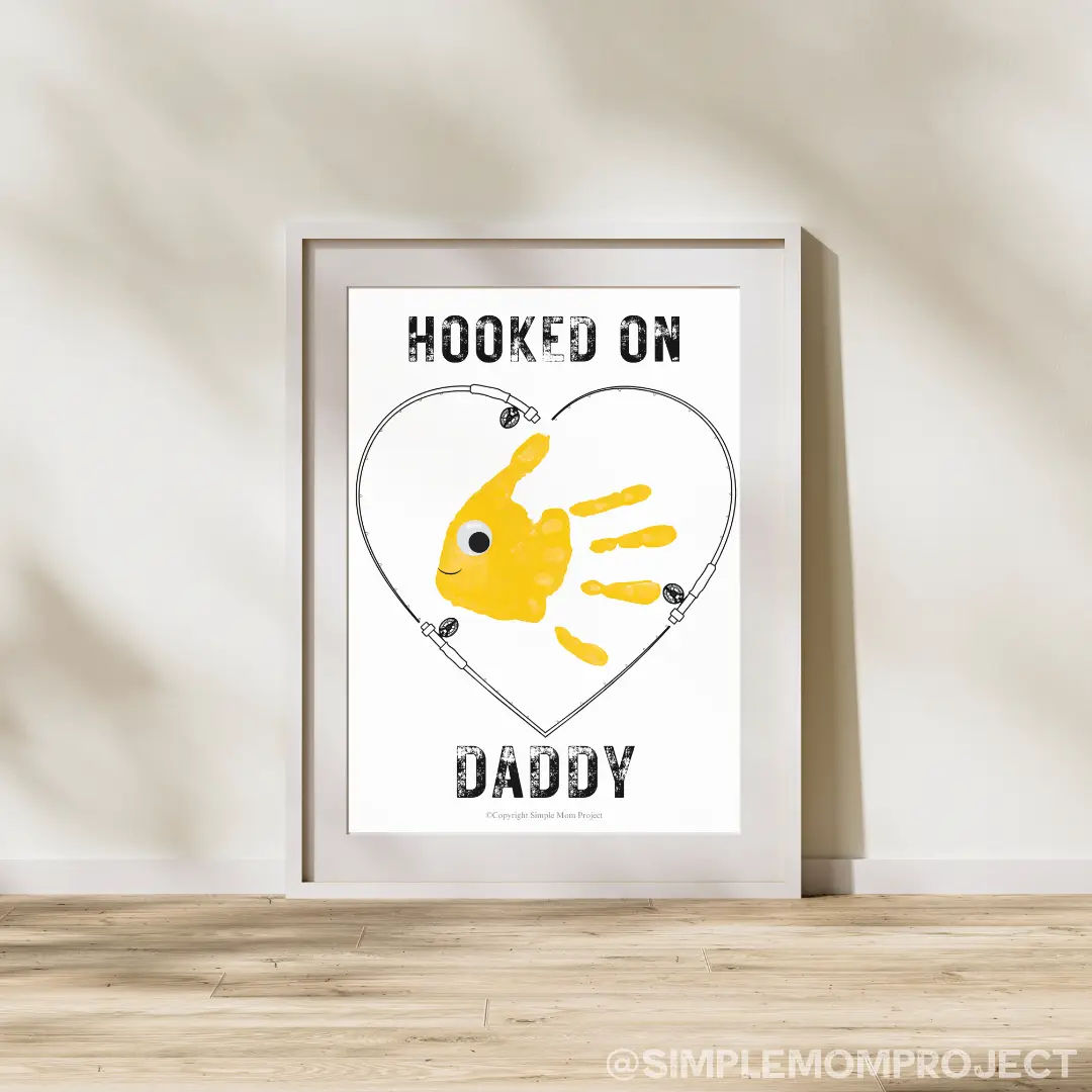 Engaging Hooked on Daddy Handprint Printable Craft