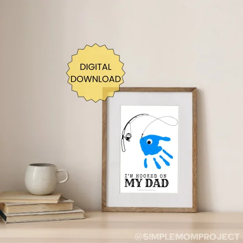 Looking for the ideal gift for Dad? Look no further than the charming handprint art project titled “Hooked on Daddy!” This creative endeavor is sure to bring a huge smile to his face! Simply print the template, gather some paint, and allow those tiny hands to craft a timeless masterpiece!