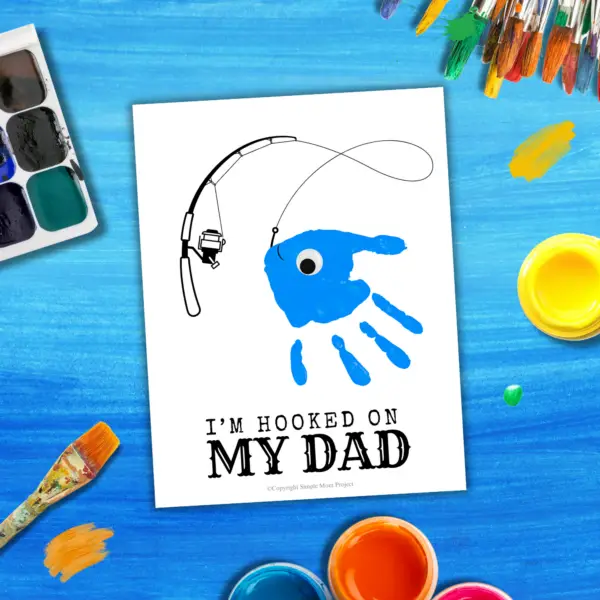 Looking for the ideal gift for Dad? Look no further than the charming handprint art project titled “Hooked on Daddy!” This creative endeavor is sure to bring a huge smile to his face! Simply print the template, gather some paint, and allow those tiny hands to craft a timeless masterpiece!