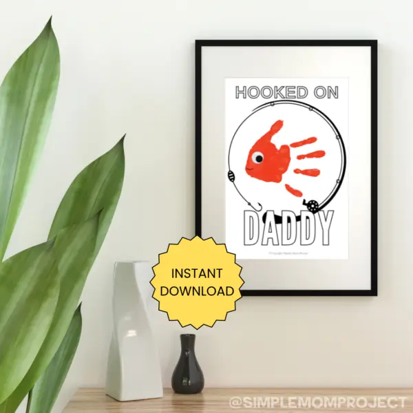 Searching for the perfect dad gift? Try the handprint art project "Hooked on Daddy!" It's an easy way to create a memorable masterpiece that will bring a huge smile to his face. Just print the template, use paint, and let your little one decorate their perfect gift.