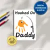 Searching for the perfect gift for Dad that will truly wow him? Introducing the handprint art project, “Hooked on Daddy!” This creative idea is guaranteed to bring a huge smile to his face! Simply print the template, grab some paint, and let those little hands create a unique masterpiece!