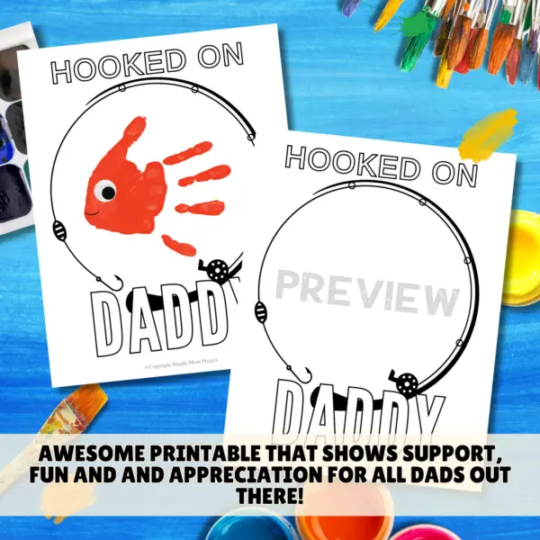 Searching for the perfect dad gift? Try the handprint art project "Hooked on Daddy!" It's an easy way to create a memorable masterpiece that will bring a huge smile to his face. Just print the template, use paint, and let your little one decorate their perfect gift.