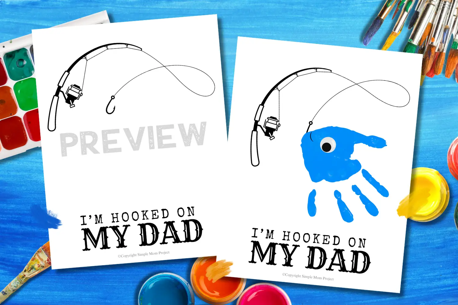 Looking for a gift to make Dad smile? Try the handprint art project “Hooked on Daddy!” Download the template, use vibrant paints, and let kids create their very own DIY gift!