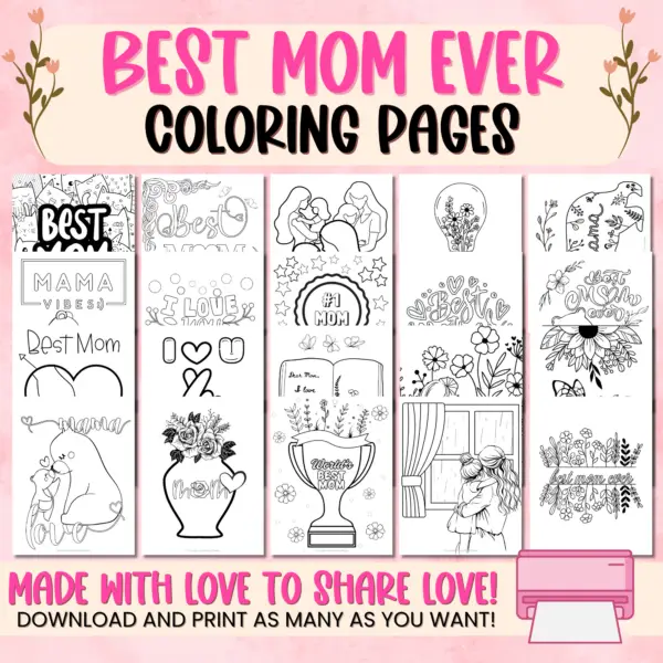 Unleash creativity with adorable "Best Mom Ever" coloring pages! Perfect for kids to express love and admiration, these pages feature heartwarming designs and fun patterns. They're a great way for little artists to showcase their feelings. Grab crayons or markers and start these colorful and lovable best mom ever coloring pages today!