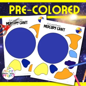 Prepare for an extraordinary adventure to discover the mysteries of Mercury! Gather your young explorers, some interesting facts, coloring supplies, and our fantastic printable Mercury planet craft template! Immerse yourselves in this cosmic creation with your little ones and let the galactic excitement commence! You can attach it to a paper plate or turn it into a stunning artwork using paint – the option is yours! Don't wait! Click that download button and start crafting with our Mercury template today!