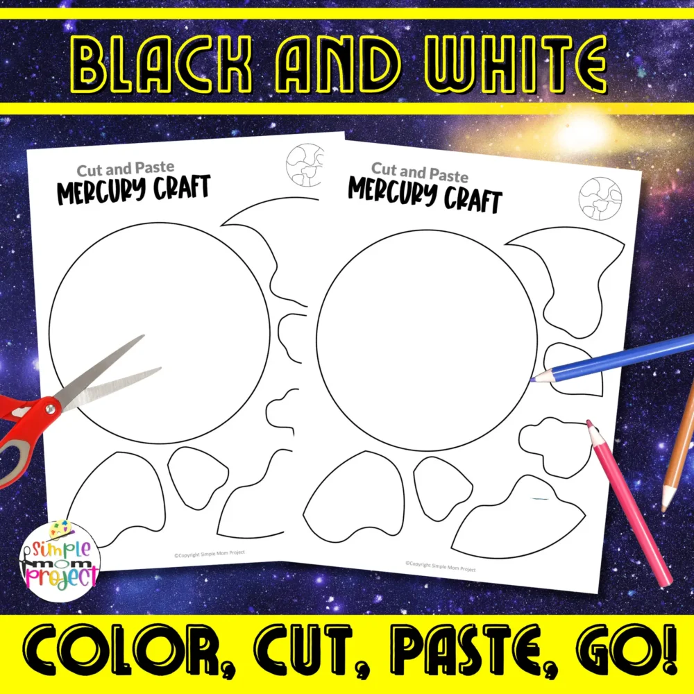 Prepare for an extraordinary adventure to discover the mysteries of Mercury! Gather your young explorers, some interesting facts, coloring supplies, and our fantastic printable Mercury planet craft template! Immerse yourselves in this cosmic creation with your little ones and let the galactic excitement commence! You can attach it to a paper plate or turn it into a stunning artwork using paint – the option is yours! Don't wait! Click that download button and start crafting with our Mercury template today!