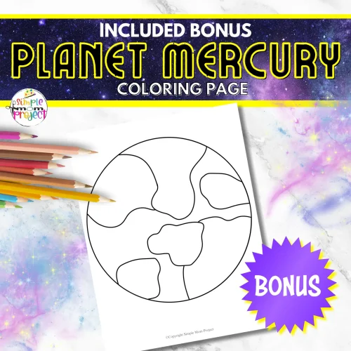 Prepare for an extraordinary adventure to discover the mysteries of Mercury! Gather your young explorers, some interesting facts, coloring supplies, and our fantastic printable Mercury planet craft template! Immerse yourselves in this cosmic creation with your little ones and let the galactic excitement commence! You can attach it to a paper plate or turn it into a stunning artwork using paint – the option is yours! Don't wait! Click that download button and start crafting with our Mercury template today!