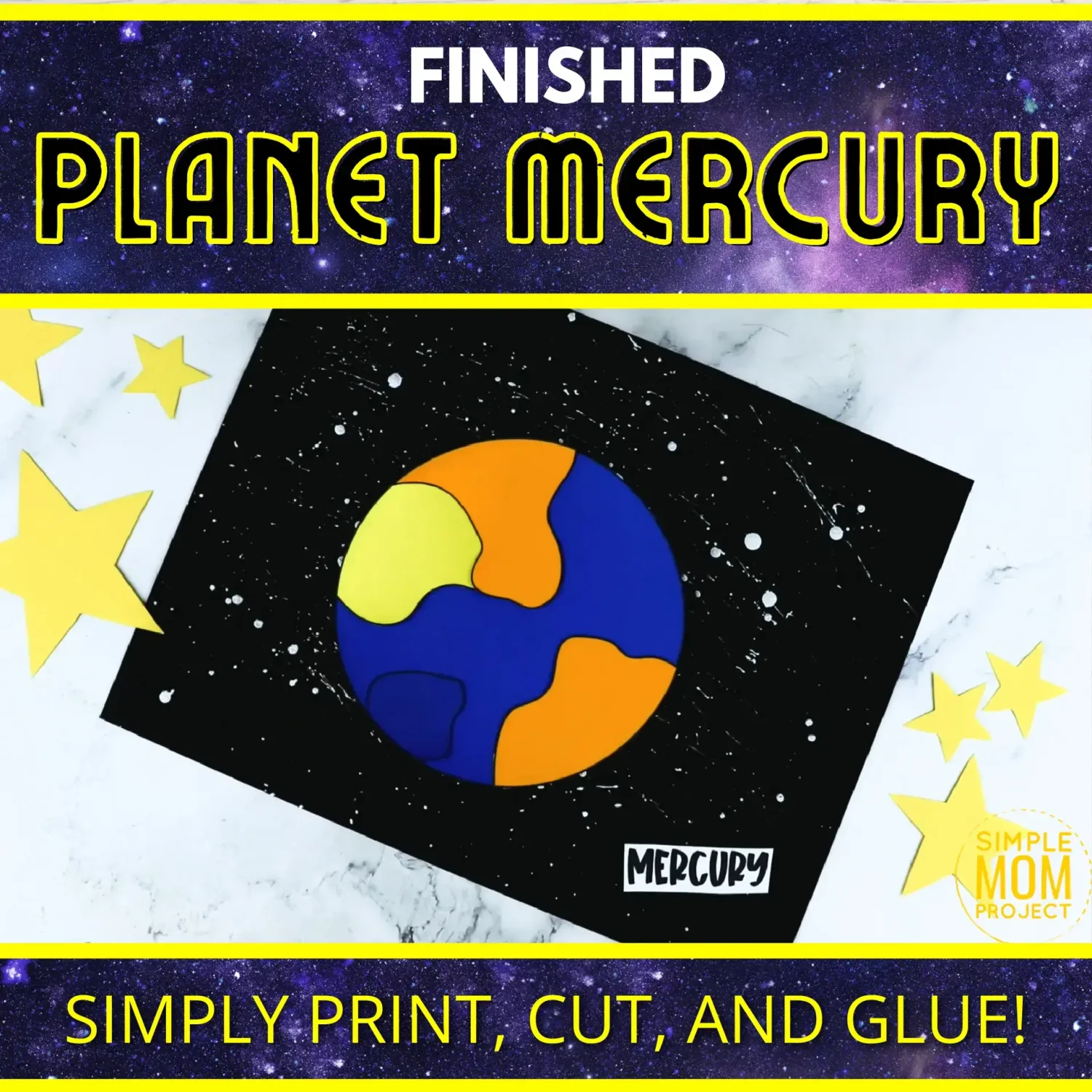 Prepare for an extraordinary adventure to discover the mysteries of Mercury! Gather your young explorers, some interesting facts, coloring supplies, and our fantastic printable Mercury planet craft template! Immerse yourselves in this cosmic creation with your little ones and let the galactic excitement commence! You can attach it to a paper plate or turn it into a stunning artwork using paint – the option is yours! Don't wait! Click that download button and start crafting with our Mercury template today!