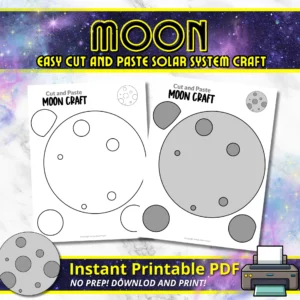 Our moon craft template is a fantastic addition to your intergalactic fun! Ignite creativity in young explorers, whether they are kindergarteners, toddlers, or preschoolers, as they enhance our moon template with paints or tin foil. This celestial project will launch their imaginations into the stars and beyond! Blast off into space with our printable moon template today and embark on an unforgettable crafting journey!