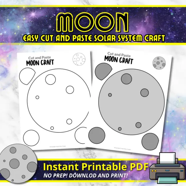 Our moon craft template is a fantastic addition to your intergalactic fun! Ignite creativity in young explorers, whether they are kindergarteners, toddlers, or preschoolers, as they enhance our moon template with paints or tin foil. This celestial project will launch their imaginations into the stars and beyond! Blast off into space with our printable moon template today and embark on an unforgettable crafting journey!