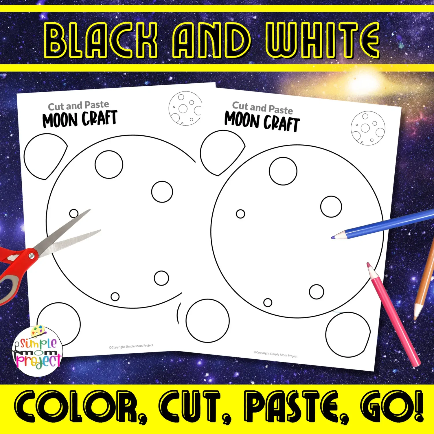 Our moon craft template is a fantastic addition to your intergalactic fun! Ignite creativity in young explorers, whether they are kindergarteners, toddlers, or preschoolers, as they enhance our moon template with paints or tin foil. This celestial project will launch their imaginations into the stars and beyond! Blast off into space with our printable moon template today and embark on an unforgettable crafting journey!