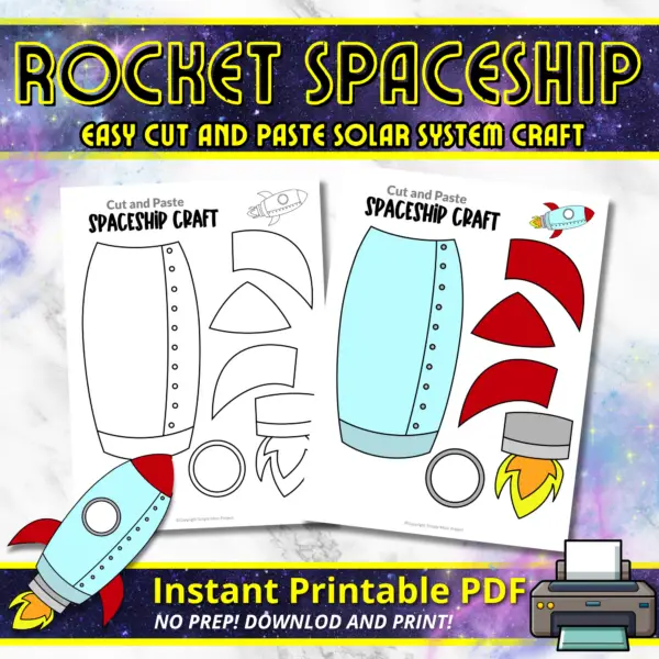 This printable space rocket craft template is a blast for nurturing your little ones' motor skills, focus, and out-of-this-world creativity! Perfect for preschoolers and kindergarteners, this rocket craft promises heaps of fun. Whether using a toilet paper roll or adding a personal touch to handprint art, this craft is a stellar adventure waiting to happen!