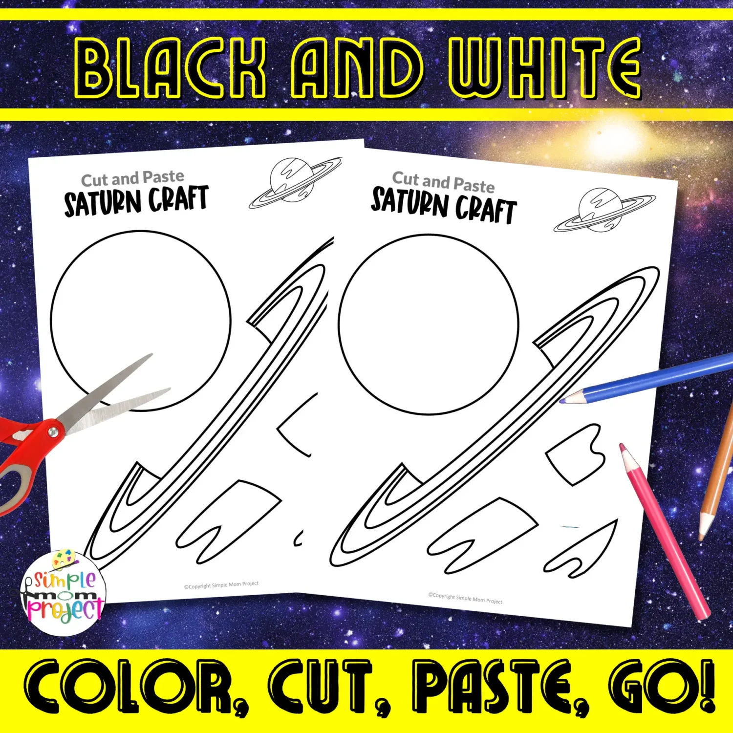 Eager to enhance your understanding of Saturn? Gather your coloring supplies, intriguing facts, and our printable Saturn craft template for an extraordinary crafting experience with your children! Click the download button to embark on your Saturn adventure!