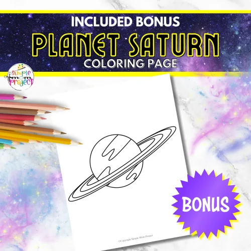 Eager to enhance your understanding of Saturn? Gather your coloring supplies, intriguing facts, and our printable Saturn craft template for an extraordinary crafting experience with your children! Click the download button to embark on your Saturn adventure!