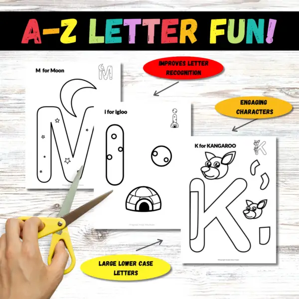 Grab these delightful lowercase alphabet crafts in both black and white options, featuring designs from A to Z! Each letter boasts its own unique style, ready to spark the creativity of your young learners. Ideal for classroom activities, educational home decor, or creative projects, these treasures transform black and white lowercase alphabet exploration into an exciting journey. Simply print, cut, color, and let the fun of assembly commence! Perfect for teachers, parents, and anyone looking to add a touch of hands-on enjoyment to learning!