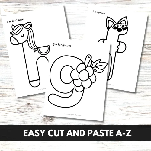 Get your hands on these snazzy black and white lowercase alphabet crafts, from A to Z! Each letter struts its own quirky style, ready to spark creativity in your little learners. Whether you're diving into classroom antics, jazzing up home decor, or embarking on crafty escapades, these beauties transform lowercase letter fun into an exciting adventure. Just print, snip, color, and let the crafting bash commence! Perfect for teachers, parents, and anyone itching to add a sprinkle of hands-on joy to learning!
