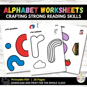Grab these delightful lowercase alphabet crafts in both black and white and pre-colored options, featuring designs from A to Z! Each letter boasts its own unique style, ready to spark the creativity of your young learners. Ideal for classroom activities, educational home decor, or creative projects, these treasures transform lowercase alphabet exploration into an exciting journey. Simply print, cut, color, and let the fun of assembly commence! Perfect for teachers, parents, and anyone looking to add a touch of hands-on enjoyment to learning!