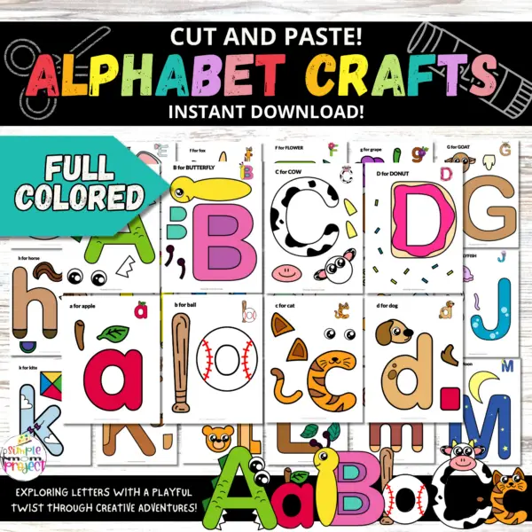 Snag these fabulous printable, pre-colored lowercase alphabet crafts from A to Z! Each full colored lowercase letter comes with its own quirky design, guaranteed to keep young minds buzzing and creativity soaring. Whether you’re jazzing up a classroom, spicing up home projects, or diving into educational fun, these crafts are the ultimate way to explore the alphabet with a splash of excitement! Just print, snip, color, and let the crafting magic begin! Perfect for teachers, parents, and anyone eager to sprinkle some hands-on learning joy!