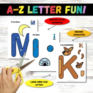 Snag these fabulous printable, pre-colored lowercase alphabet crafts from A to Z! Each full colored lowercase letter comes with its own quirky design, guaranteed to keep young minds buzzing and creativity soaring. Whether you’re jazzing up a classroom, spicing up home projects, or diving into educational fun, these crafts are the ultimate way to explore the alphabet with a splash of excitement! Just print, snip, color, and let the crafting magic begin! Perfect for teachers, parents, and anyone eager to sprinkle some hands-on learning joy!