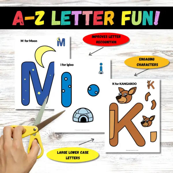 Snag these fabulous printable, pre-colored lowercase alphabet crafts from A to Z! Each full colored lowercase letter comes with its own quirky design, guaranteed to keep young minds buzzing and creativity soaring. Whether you’re jazzing up a classroom, spicing up home projects, or diving into educational fun, these crafts are the ultimate way to explore the alphabet with a splash of excitement! Just print, snip, color, and let the crafting magic begin! Perfect for teachers, parents, and anyone eager to sprinkle some hands-on learning joy!