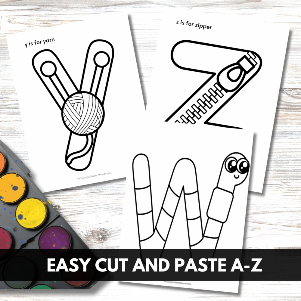 Cute Capital and Lowercase Alphabet Coloring Pages | Full Page | Complete Alphabet Worksheets - Image 5
