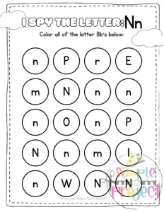 Letter n printable, n worksheets, instant download, n preschool, toddlers, n coloring page, n uppercase, n lowercase, abc kindergarten, letter n phonics, letter n handwriting, letter n tracing, letter n pdf