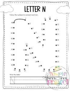 Letter n printable, n worksheets, instant download, n preschool, toddlers, n coloring page, n uppercase, n lowercase, abc kindergarten, letter n phonics, letter n handwriting, letter n tracing, letter n pdf