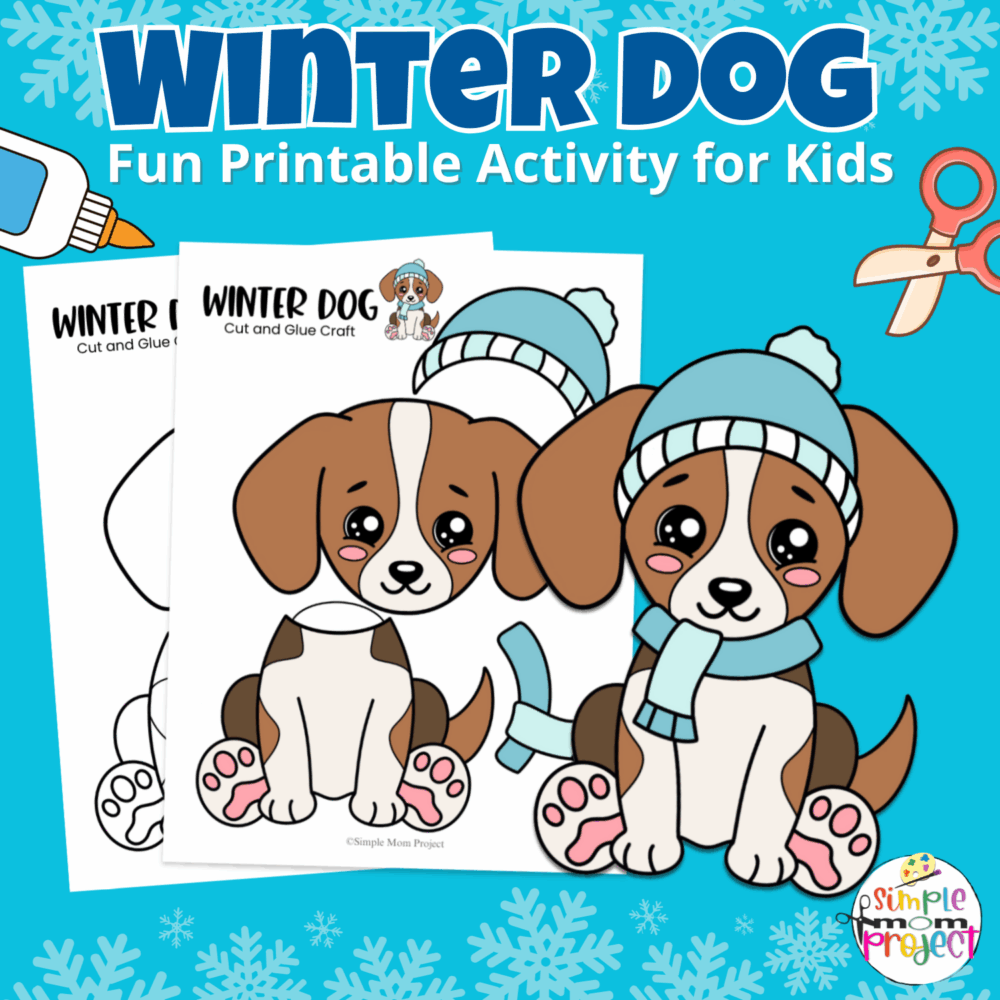 Keep kids engaged with this adorable Winter Dog Craft! A cut & glue printable activity perfect for classrooms, homeschool, or cozy snow days.