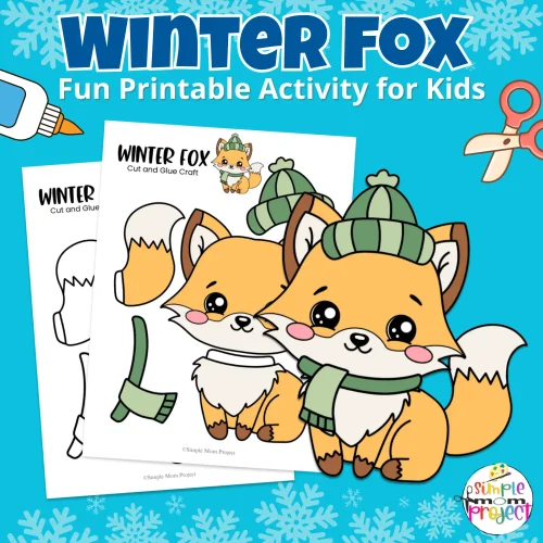 Encourage creativity with this winter fox printable! Teachers and parents love how easy it is, and kids love making their own fox friend.