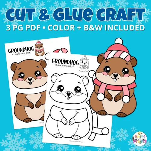 This groundhog cut and paste craft makes winter learning fun! Great for teachers, parents, and homeschoolers looking for a simple seasonal activity.
