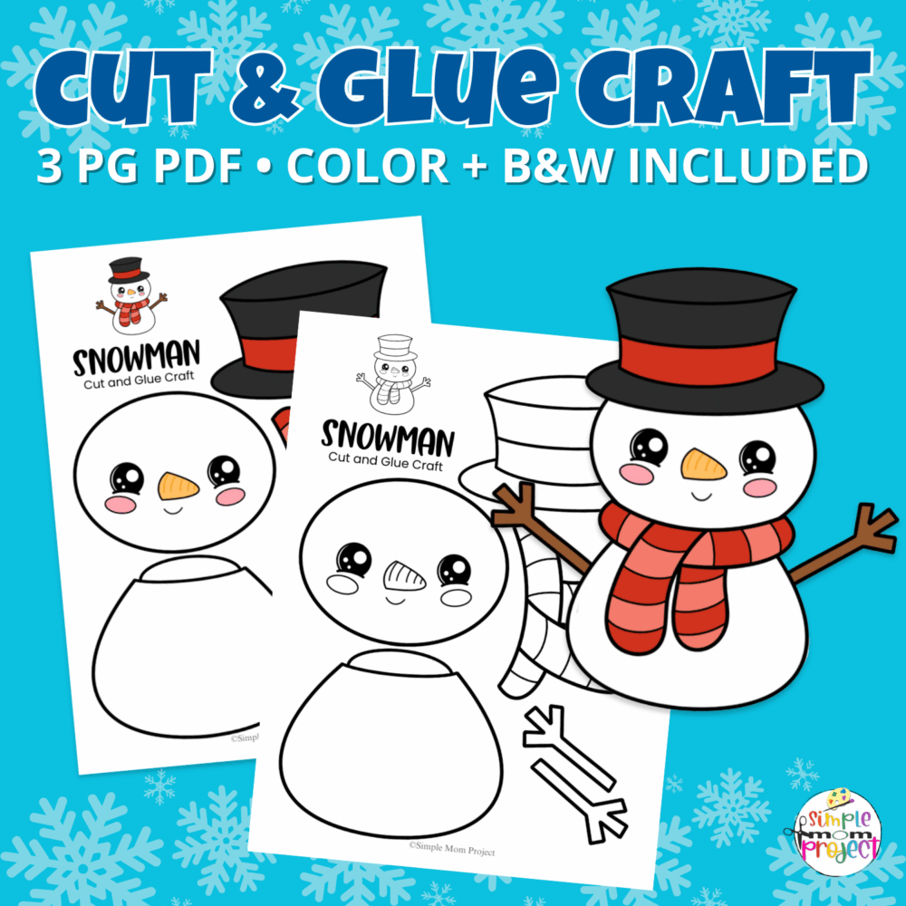Keep kids engaged with this snowman craft! ⛄ Great for literacy centers, homeschool, & classroom art. Instant download printable PDF. ?