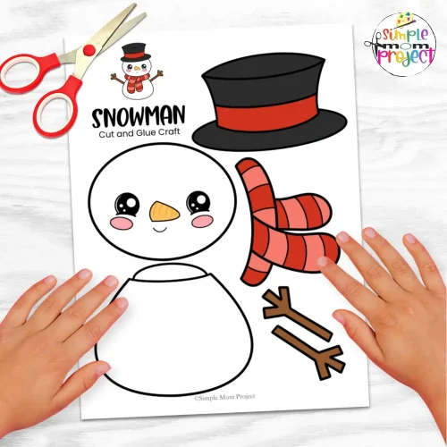 Teachers & parents love this snowman cut and glue craft ❄️. Perfect for fine motor skills, bulletin boards, or screen-free fun at home! ?️