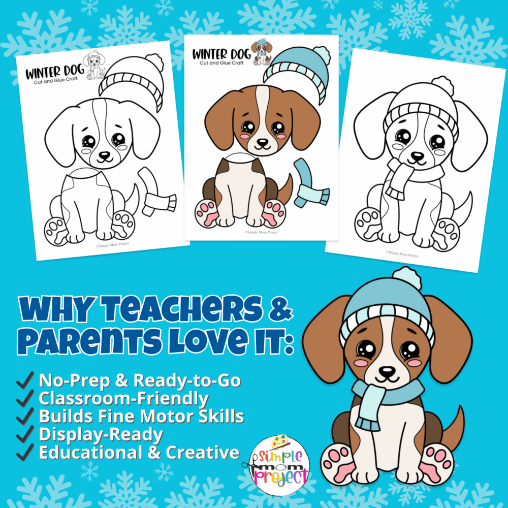 Add puppy love to your winter lessons with this printable dog craft! Quick, no-prep, and fun for kids in homeschool or classroom settings.