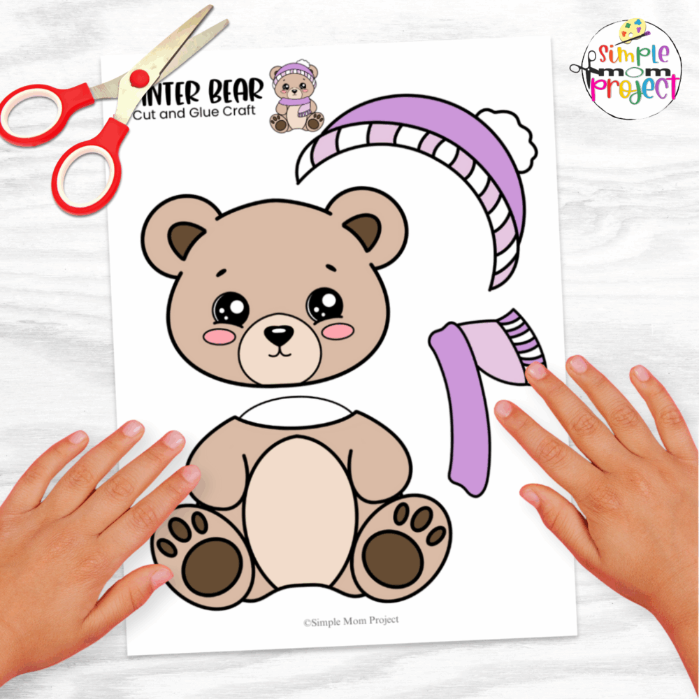 🧸❄️ Looking for arctic animal crafts for your classroom or homeschool? This Winter Bear Cut & Glue Craft is a fun addition to winter lesson plan crafts. Perfect for preschool winter art projects, animal cut and paste printables, and simple paper crafts for kids.