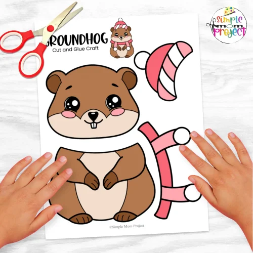 Add some seasonal creativity with this printable groundhog activity. ✂️ A no-prep project perfect for preschoolers & early learners.