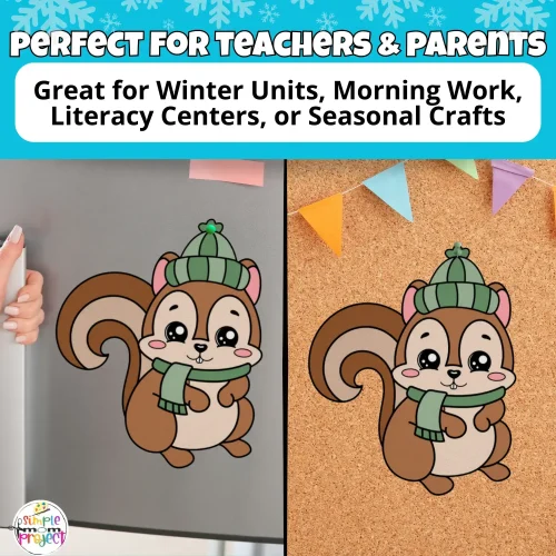This printable squirrel craft template is a hit with teachers and parents! A fun autumn activity that’s easy to prepare and exciting for kids to complete. Perfect for fall classroom centers, woodland animal units, homeschool lessons, or bulletin boards. ??️?