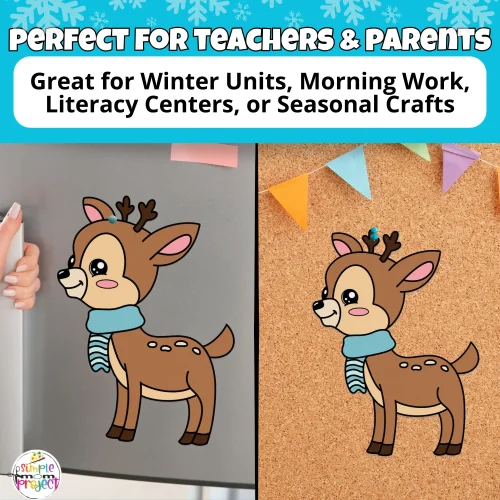Printable Woodland Animal Craft – Easy Winter Deer Project