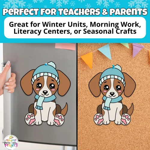 Engage children with this Winter Dog Craft! A hands-on printable activity that’s ideal for bulletin boards, centers, or snow-day fun at home.