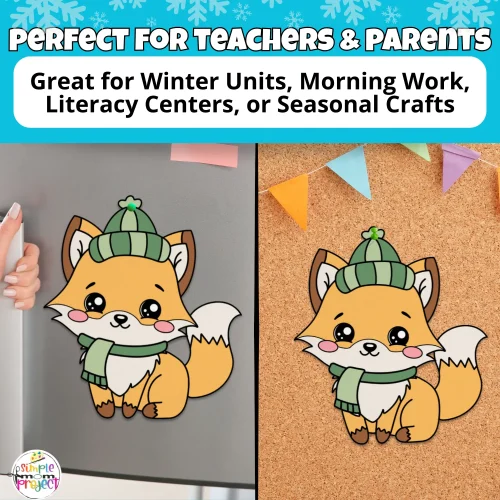 Teach kids about winter animals while they create their own fox! This winter animal craft is no-prep, fun, and perfect for teachers and parents.
