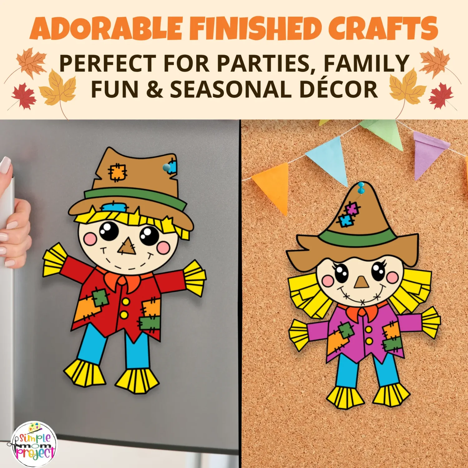 Get crafty this fall with an easy printable scarecrow activity! No-prep, kid-friendly, and ready in minutes. Includes cut & paste templates and bonus coloring pages. Perfect for home or school. 📥✂️🍁
