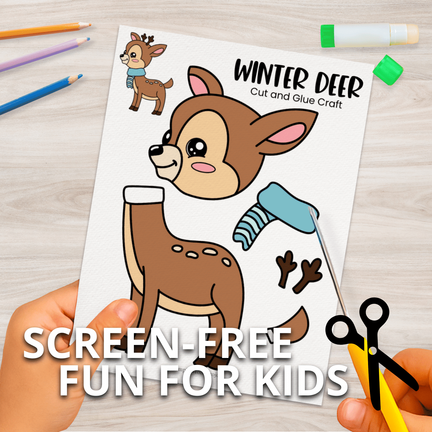 Winter Animal Craft Templates Printable Activity Pack for Preschool